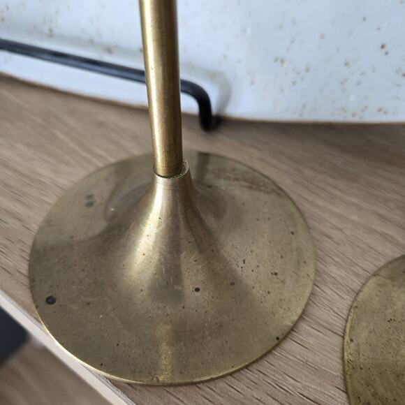 Brass Candlestick Mcm Lot Of 2 - Picture 6 of 10